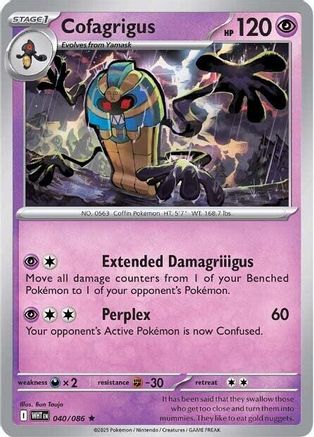 Cofagrigus - 040/086 - Rare - Reverse Holofoil