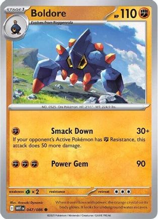 Boldore - 047/086 - Common - Reverse Holofoil