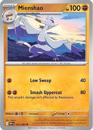 Mienshao - 053/086 - Uncommon - Reverse Holofoil