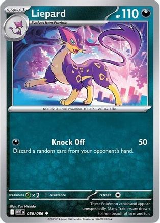 Liepard - 056/086 - Uncommon - Reverse Holofoil