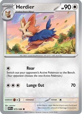 Herdier - 075/086 - Common - Reverse Holofoil