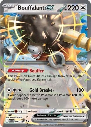 Bouffalant ex - 077/086 - Double Rare