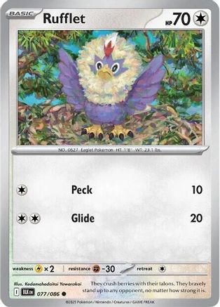 Rufflet - 077/086 - Common - Reverse Holofoil