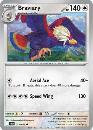 Braviary - 078/086 - Uncommon - Reverse Holofoil