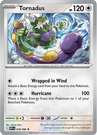 Tornadus - 078/086 - Rare - Reverse Holofoil