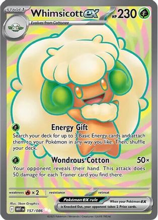 Whimsicott ex - 157/086 - Ultra Rare
