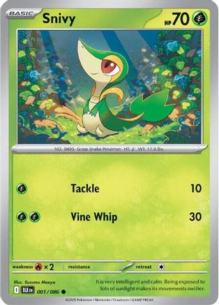 Snivy - 001/086 - Common - Reverse Holofoil