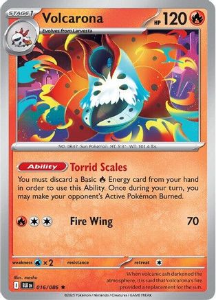 Volcarona - 016/086 - Rare - Reverse Holofoil