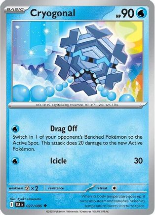 Cryogonal - 027/086 - Uncommon - Reverse Holofoil