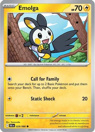 Emolga - 029/086 - Common - Reverse Holofoil
