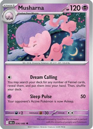 Musharna - 036/086 - Uncommon - Reverse Holofoil