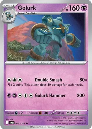 Golurk - 043/086 - Uncommon - Reverse Holofoil