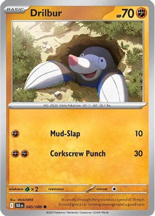 Drilbur - 045/086 - Common - Reverse Holofoil