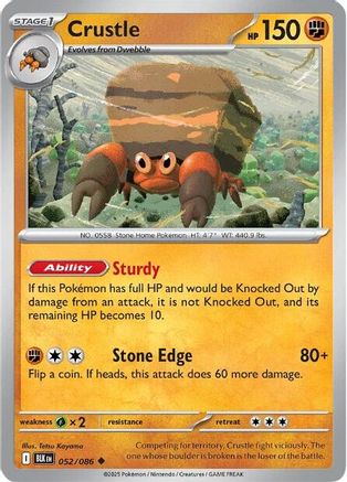 Crustle - 052/086 - Uncommon - Reverse Holofoil