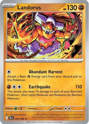 Landorus - 053/086 - Rare - Reverse Holofoil