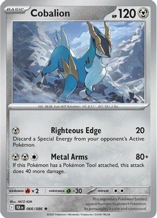 Cobalion - 066/086 - Rare - Holofoil