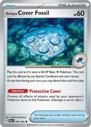 Antique Cover Fossil - 080 - Common - Reverse Holofoil
