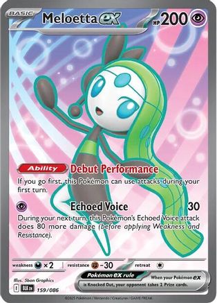 Meloetta ex - 159/086 - Secret Rare
