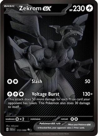 Zekrom ex - 172/086 - Black White Rare