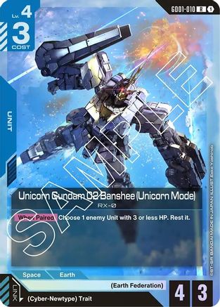 Unicorn Gundam 02 Banshee (Unicorn Mode) - GD01-010 - R