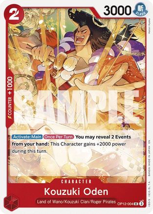 Kouzuki Oden - OP12-004 - Uncommon