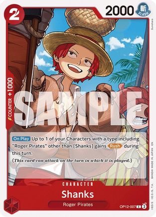 Shanks (007) - OP12-007 - Common