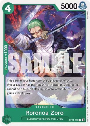 Roronoa Zoro (036) - OP12-036 - Common