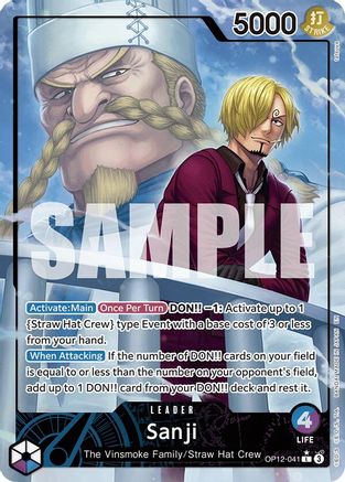 Sanji (041) (Alternate Art) - OP12-041 - Leader