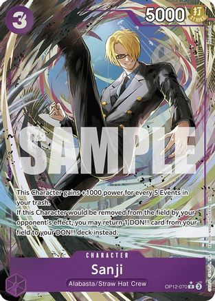 Sanji (070) (Alternate Art) - OP12-070 - Rare