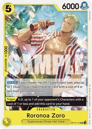 Roronoa Zoro (113) - OP12-113 - Uncommon