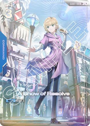 A Show of Resolve - GD01-100 - U+ (Parallel)