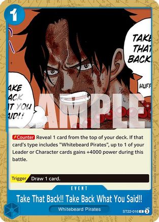 Take That Back!! Take Back What You Said!! - ST22-016 - Common