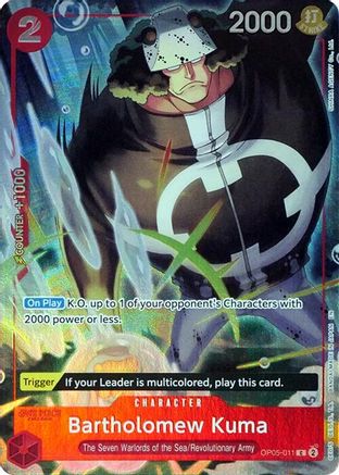 Bartholomew Kuma (Seven Warlords of the Sea Binder Set) - OP05-011 - Common