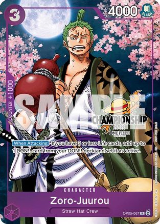 Zoro-Juurou (CS 25-26 Event Pack Finalist Ver.) - OP05-067 - Rare