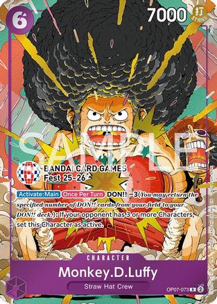 Monkey.D.Luffy (BANDAI Card Games Fest 25-26) - OP07-073 - Rare