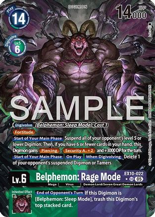 Belphemon: Rage Mode (Alternate Art) - EX10-022