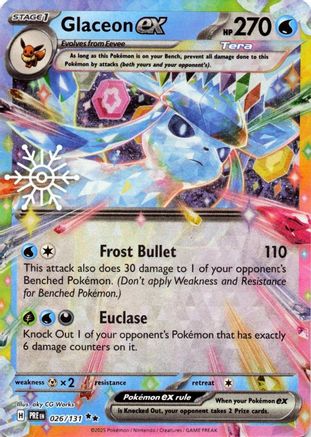Glaceon ex - 026/131 - Double Rare - Holofoil (Holiday Calendar)