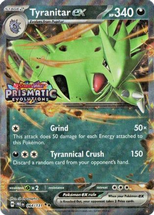 Tyranitar ex (Prismatic Evolutions Stamp) - 064 - Double Rare - Holofoil