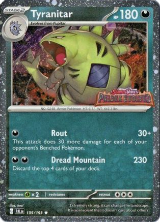 Tyranitar (Paldea Evolved Stamp) - 135 - Promo - Holofoil