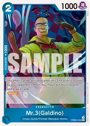 Mr.3(Galdino) - PRB02-009 - Rare