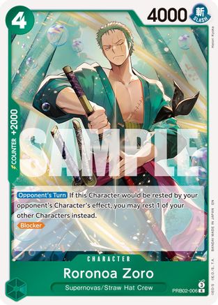 Roronoa Zoro - PRB02-006 - Rare