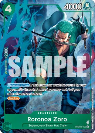 Roronoa Zoro (Alternate Art) - PRB02-006 - Rare
