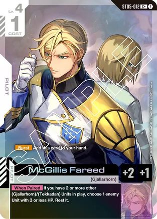 McGillis Fareed (C+) - ST05-012 - Starter Deck 05: Iron Bloom