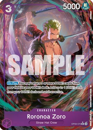Roronoa Zoro - OP09-076 (Alternate Art) - OP09-076 - Rare