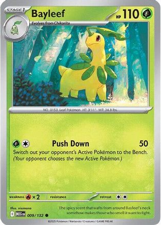 Bayleef - 009/132 - Common - Reverse Holofoil