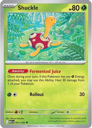Shuckle - 011/132 - Uncommon - Reverse Holofoil