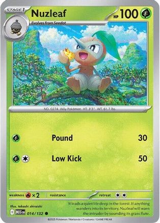Nuzleaf - 014/132 - Common - Reverse Holofoil