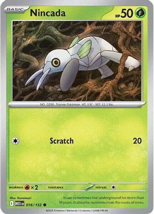 Nincada - 016/132 - Common - Reverse Holofoil