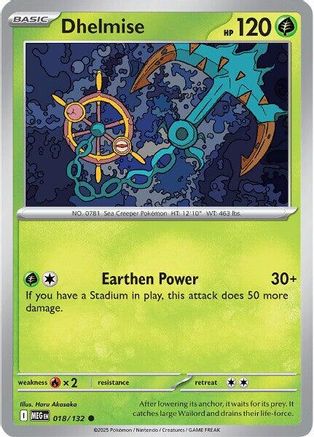 Dhelmise - 018/132 - Uncommon - Reverse Holofoil