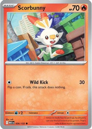 Scorbunny - 026/132 - Common - Reverse Holofoil